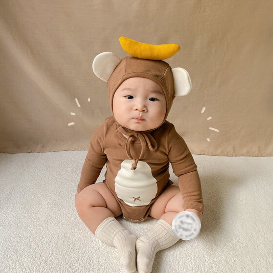 Baby Onesie Little Monkey Top Banana Romper