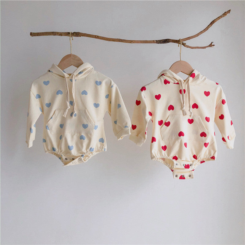 Love Bag Fart Romper Male And Female Baby Foreign Style Jumpsuit