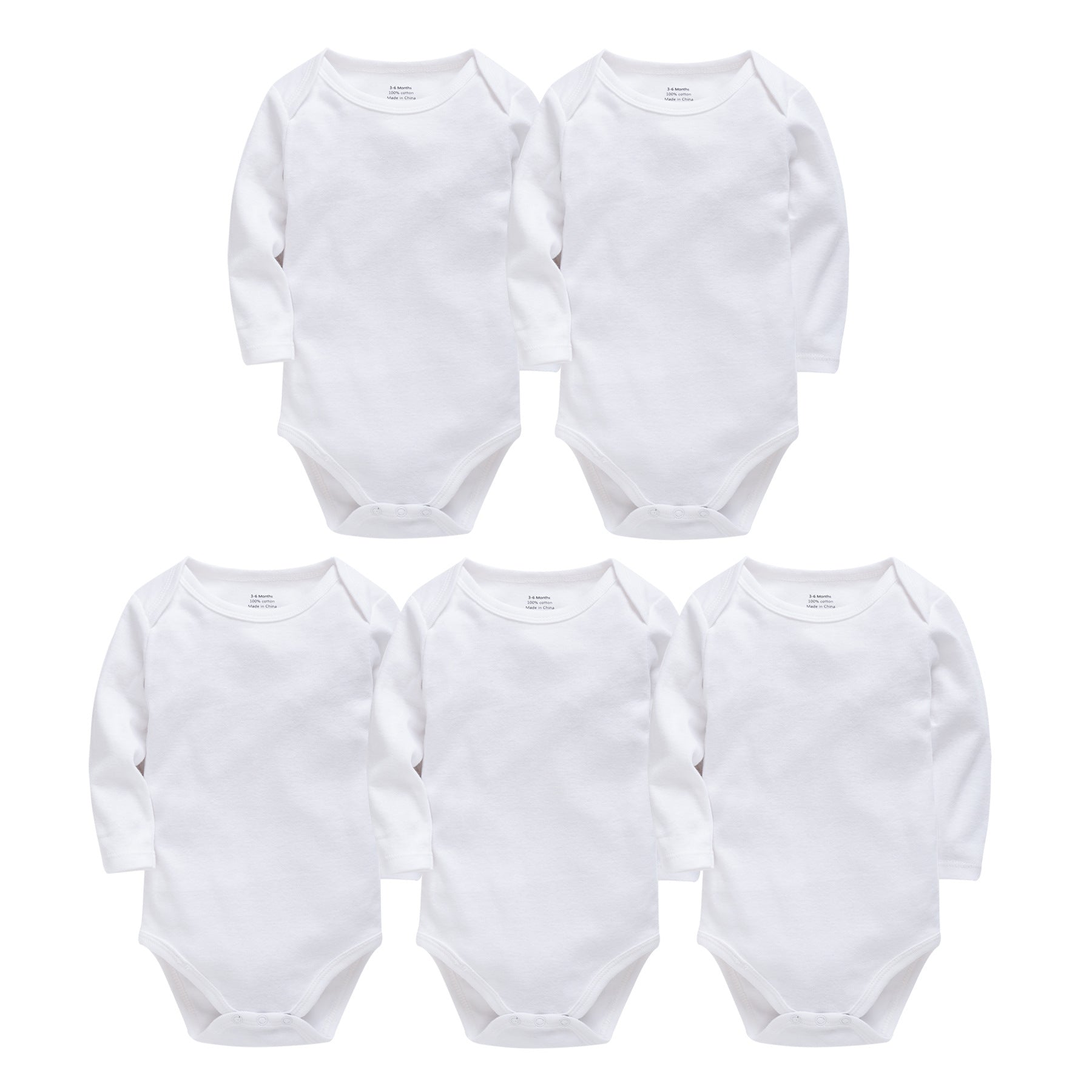 Baby Onesies, Pure Cotton Long-sleeved Solid Color Baby Romper