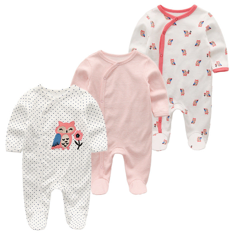 Newborn Baby Clothes Boneless Pair Buckle Onesie