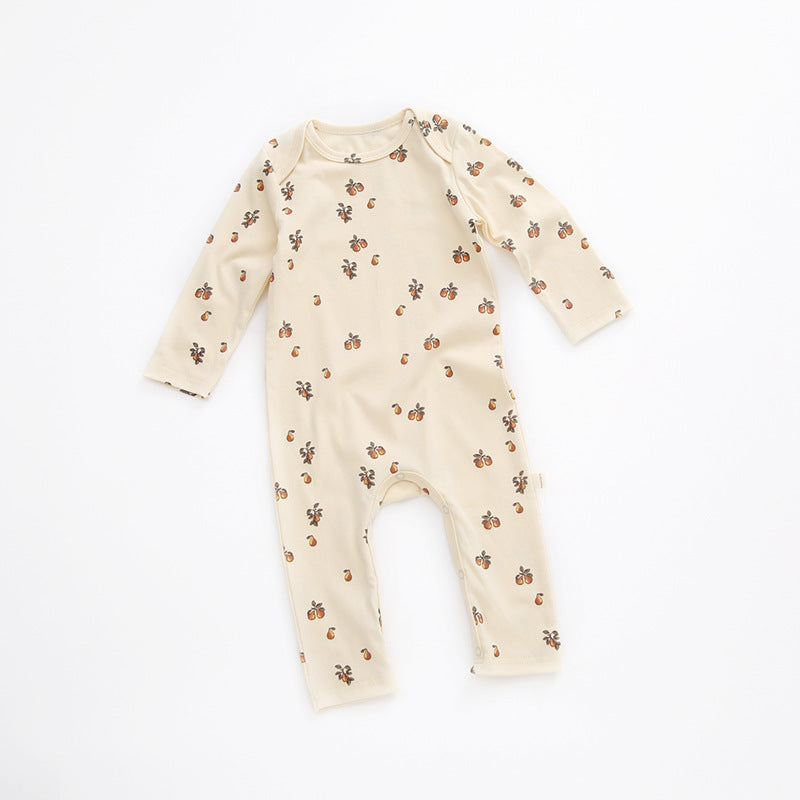 Long-sleeved Cotton Romper For Infants And Young Children