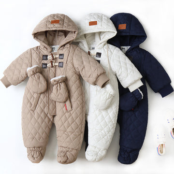 Hooded One-piece Clothes For Infants And Toddlers