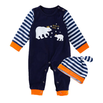 Cartoon animal baby long sleeve jumpsuit