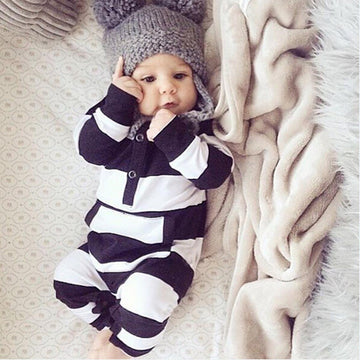 Baby pocket striped bodysuit