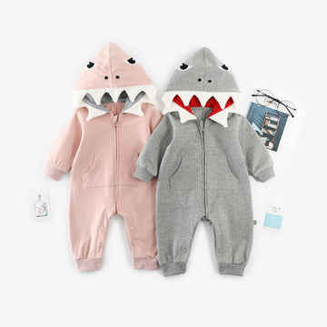 Cartoon shark hooded robes