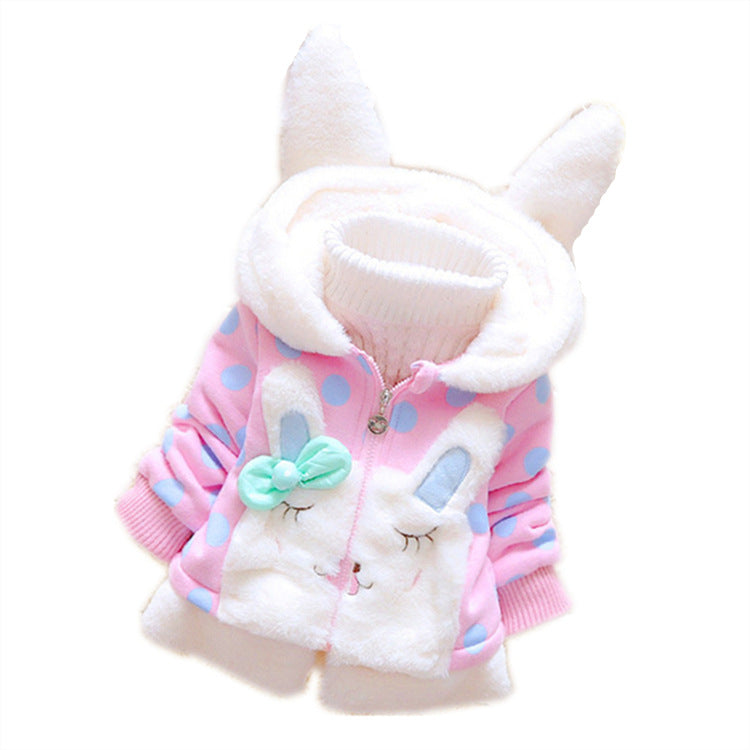 Children's clothing winter girl cotton coat children's jacket hooded jacket