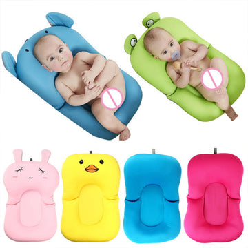 Newborn Bath Floating Pad Mat Baby Bath Tub Pad & Chair & Shelf Bathtub Seat Infant Support Cushion Mat Bath Mat Toddler Bloom