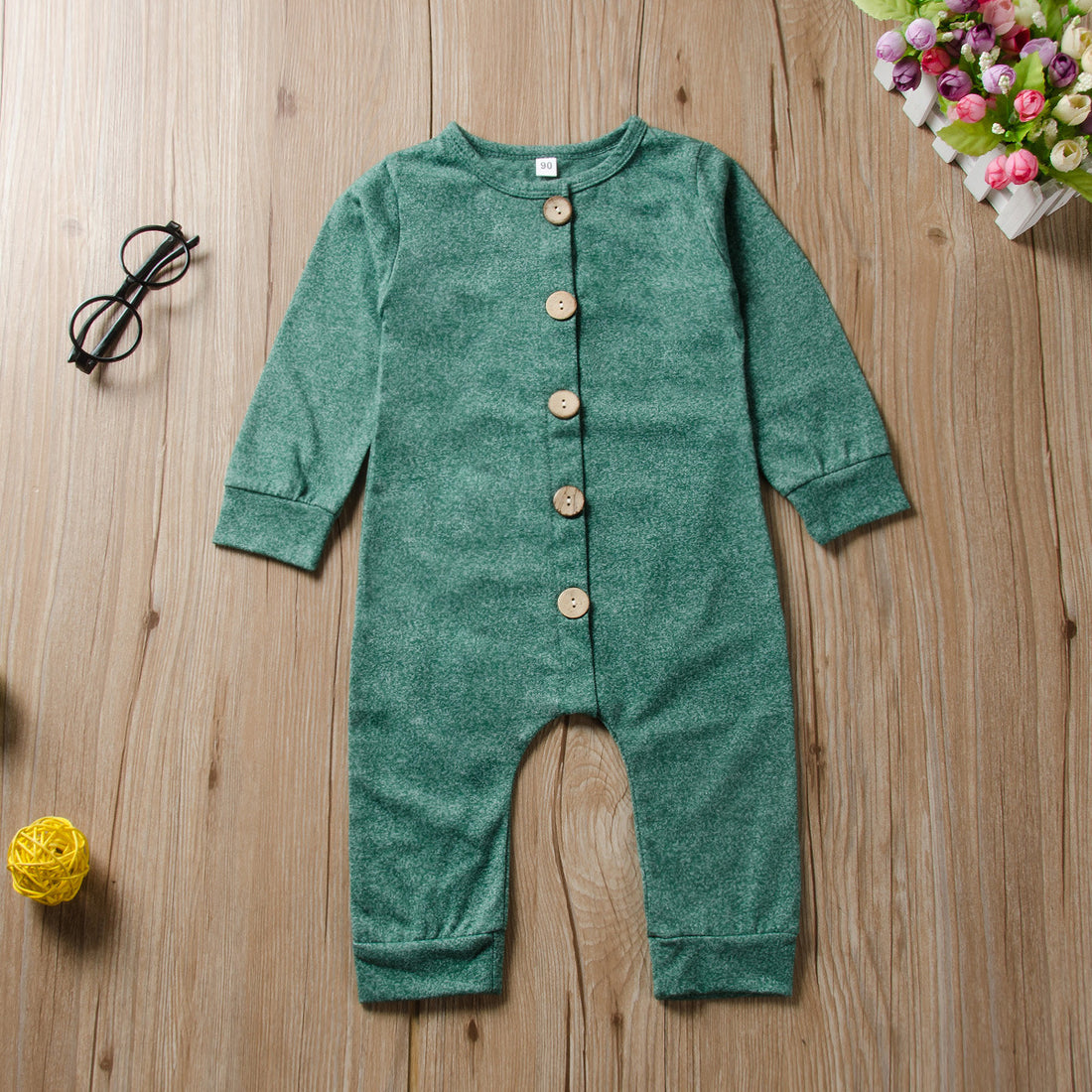 Baby jumpsuit candy color long jumpsuit