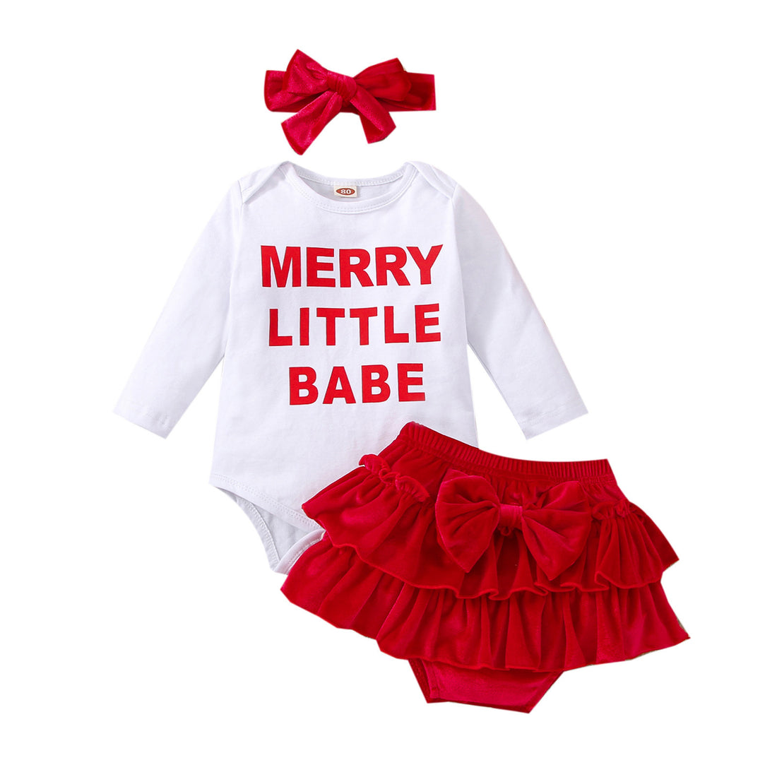 Infant Baby Girl Infant Letter Long-sleeve Suit