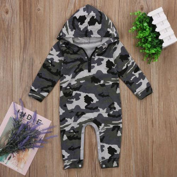 Camo Hooded Romper