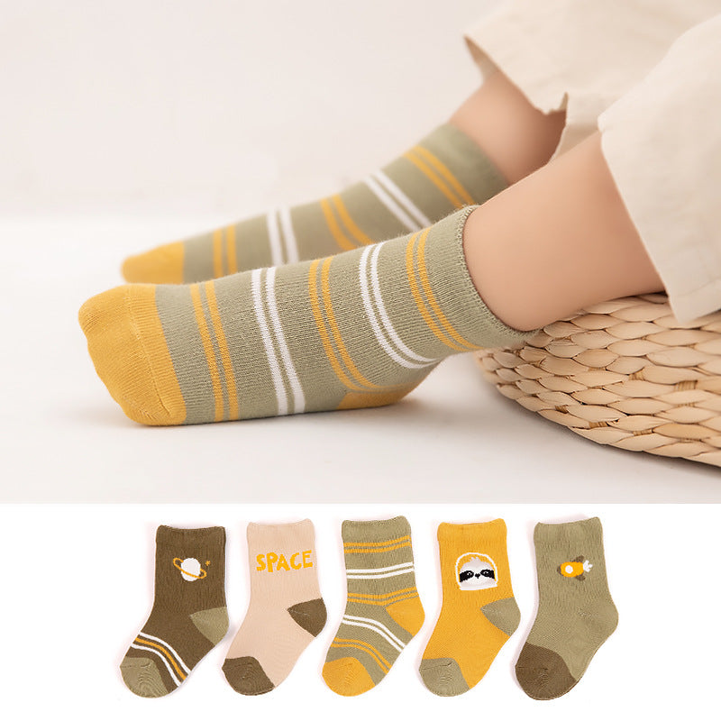 Cartoon socks boy cotton socks baby socks