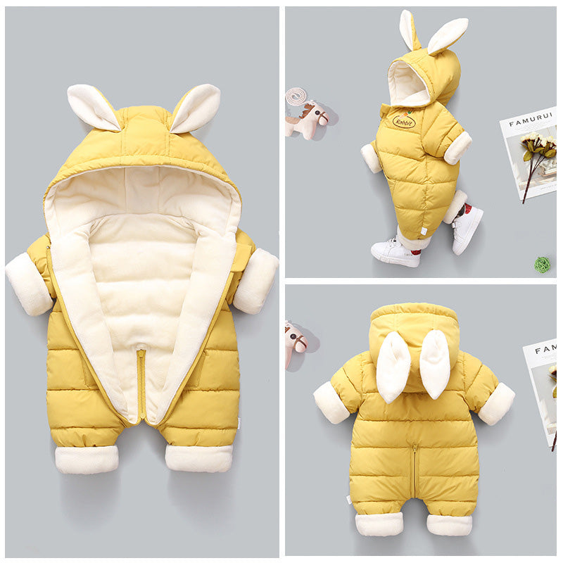 Children's heavy down cotton suit one piece suit