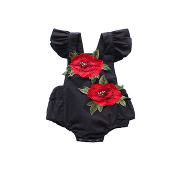 Summer children's flower jumpsuit