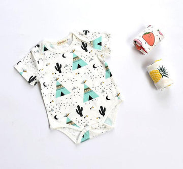 Tipi Fruit Print Short Sleeve Jumpsuit