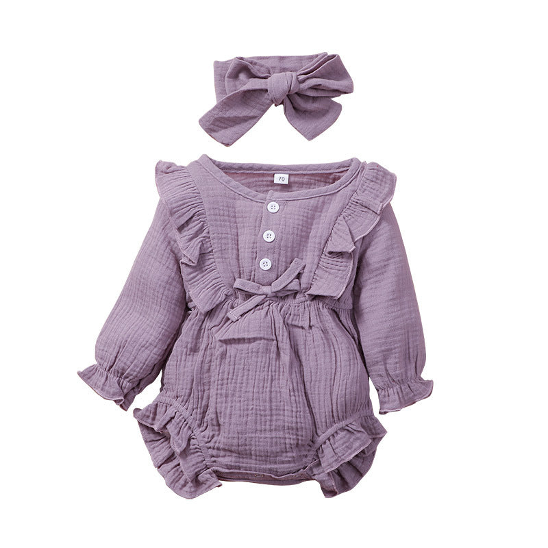 Spring and Autumn Long-Sleeved Romper For Babies and Children