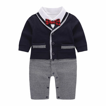 Gentleman's Romper Bow Three-piece Climb