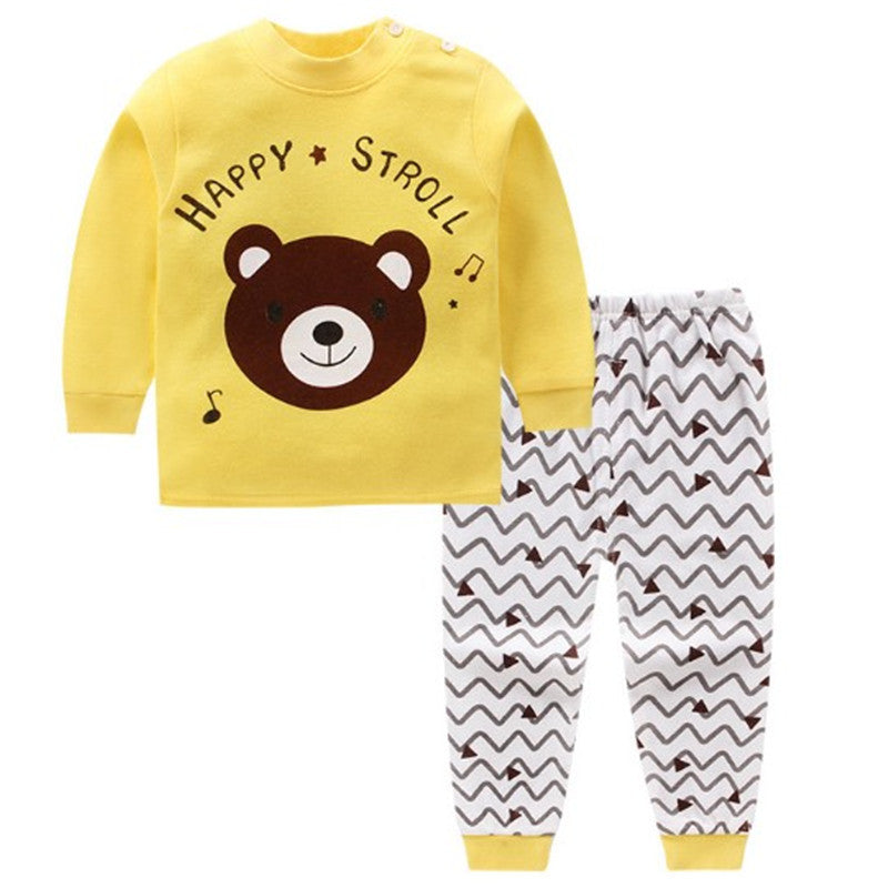 New Children's Autumn Clothes Long Trousers Suit Boys and Girls Home Service
