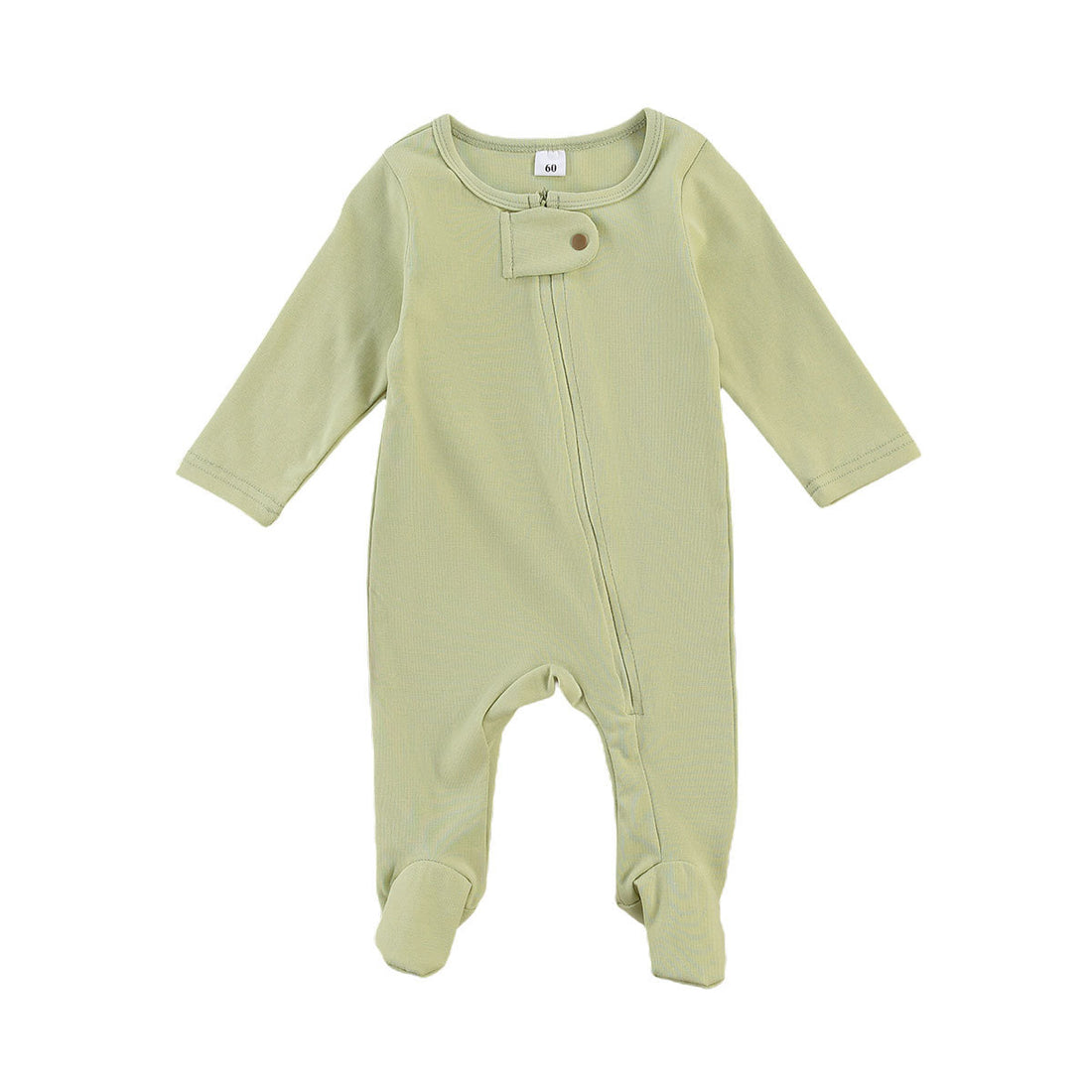 Children's Long-Sleeved Jumpsuit With Round Neck And Buckles