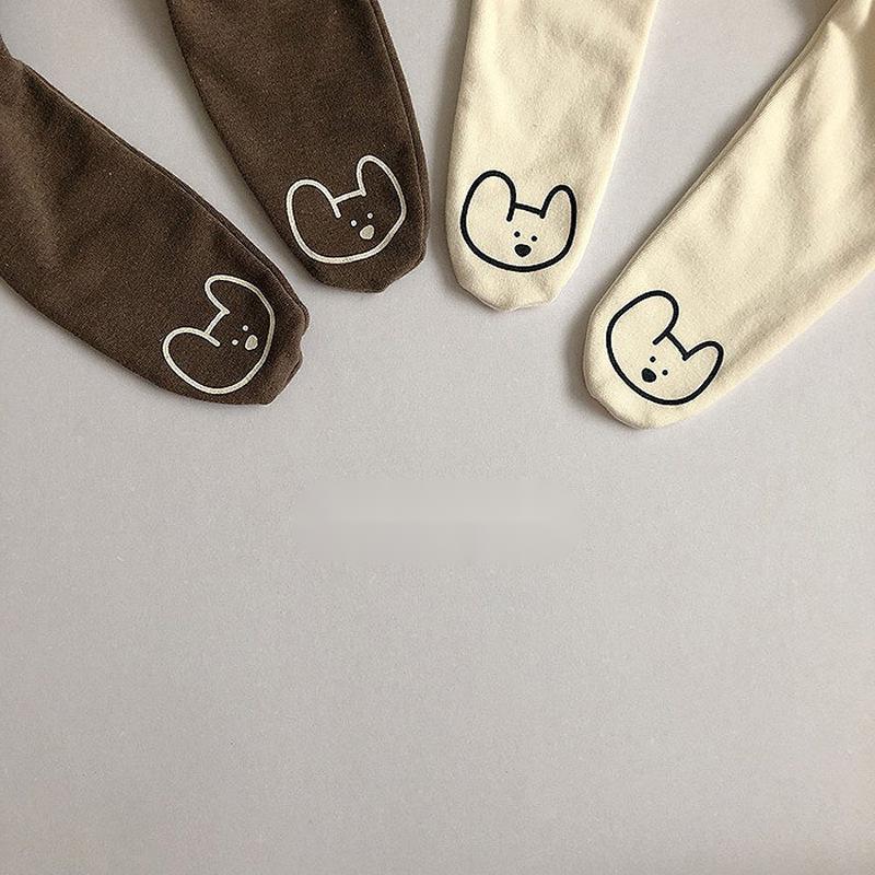 Autumn and winter baby tights with plush and thickening