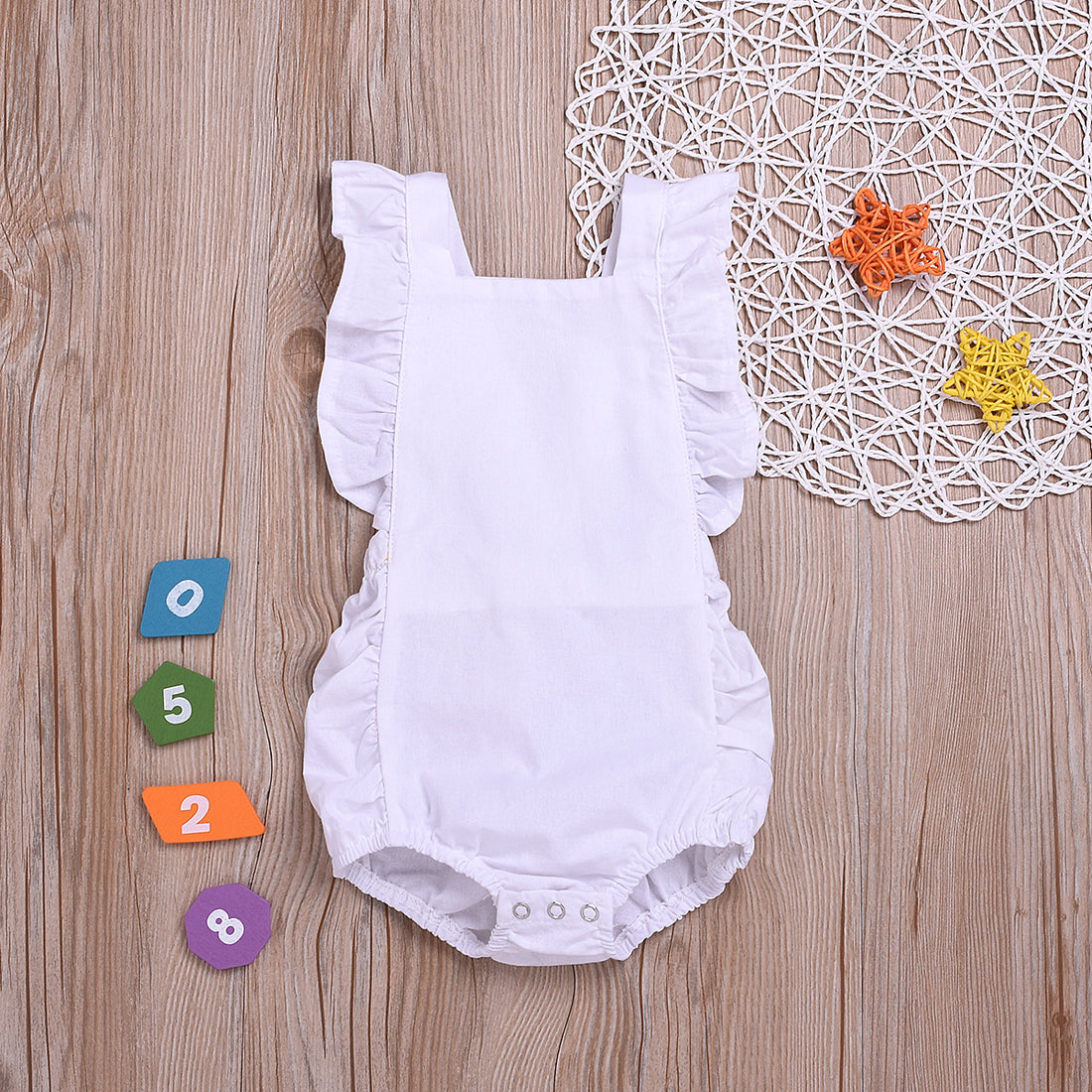 Children's Clothing Solid Color One Piece Triangle Romper