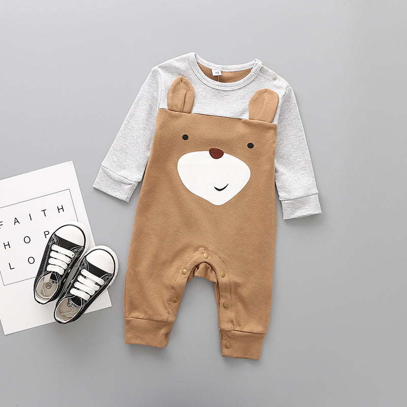 European And American Children's Cotton Animal Long-Sleeved Cotton Romper