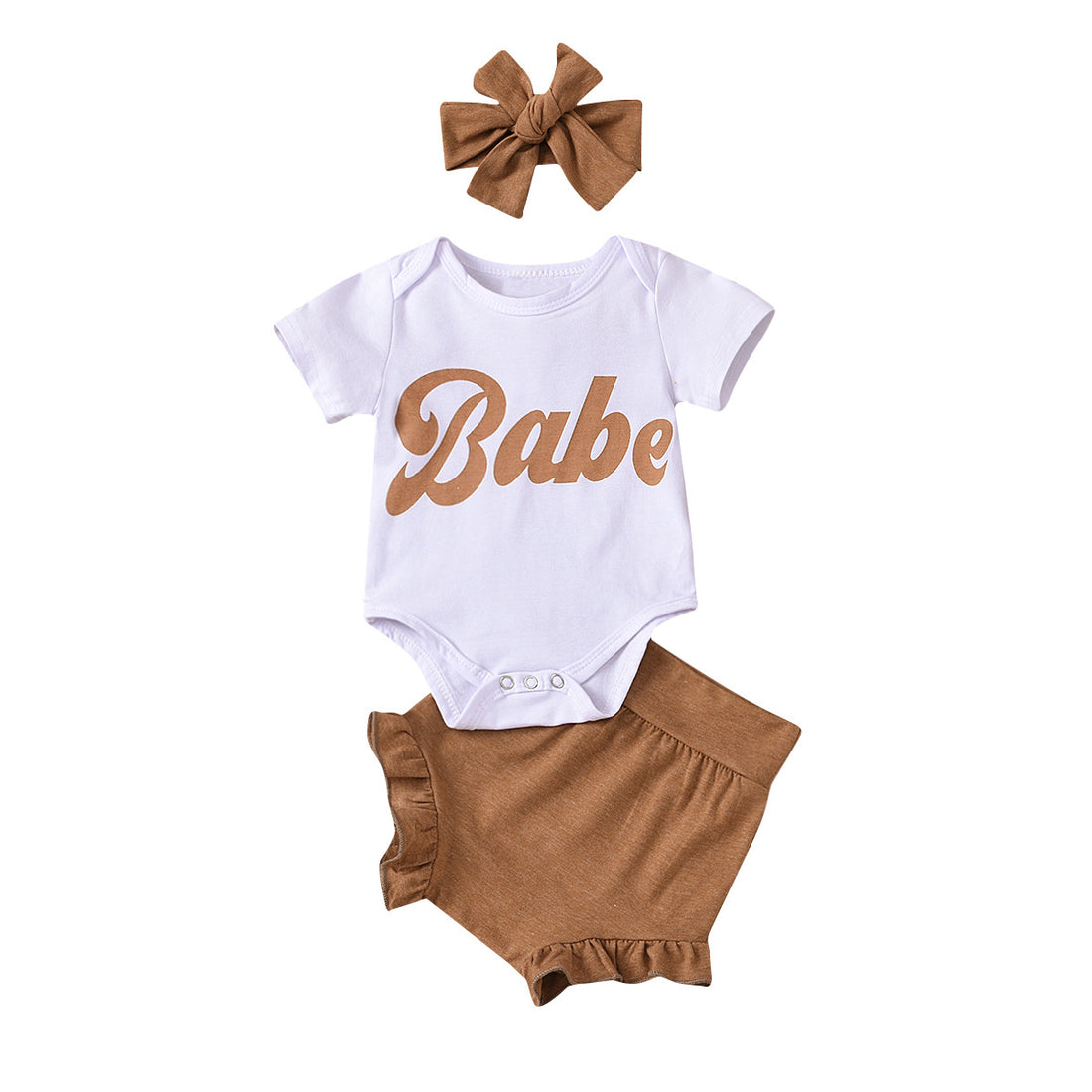 Kiko Ins Baby European And American Summer Letters Babe Short-Sleeved Romper