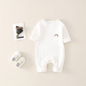 Fashionable And Simple Rainbow Baby Jumpsuit