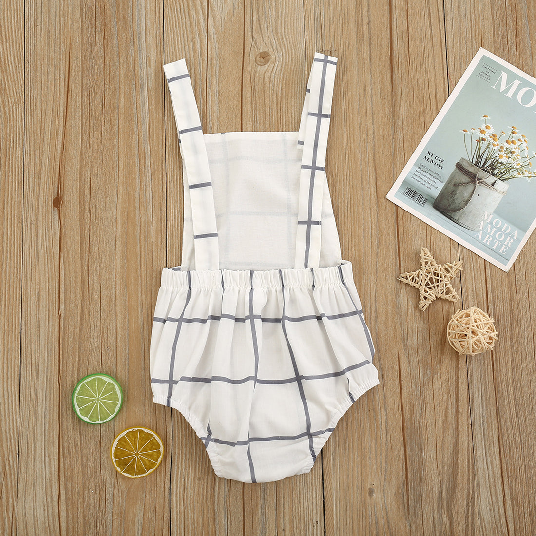 Summer Baby Childrens Leisure Dark Button Summer Sleeveless White Triangle Climbing Female One-Piece Suit