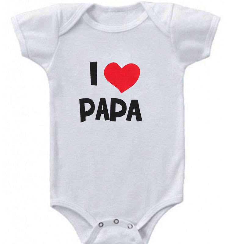 DERMSPE  Funny Super Mama Papa Printed Baby Romper New Fashion Boys Girls Jumpsuit Soft Short Sleeved O Neck Bodysuit 0-24M