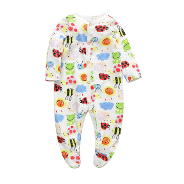 Newborn Baby Foot-Wrapped Long-Sleeved Crawling Clothes