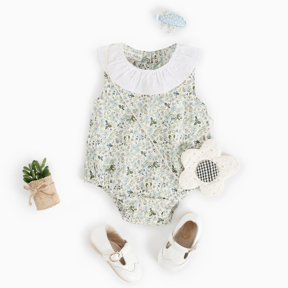 Cotton Romper Floral Baby Romper