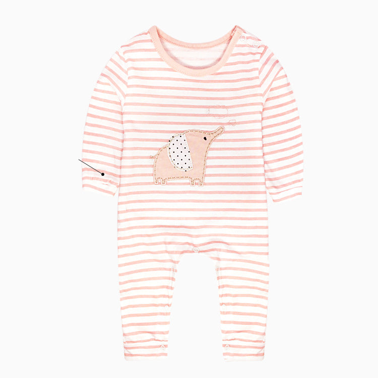 Spring and Autumn Newborn Infant Boxer One-piece Rompers for Men and Women Baby Rompers Long Sleeve Rompers Outing Clothes