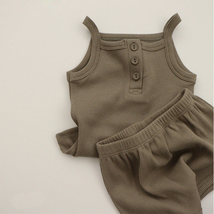 Baby Summer Sleeveless Camisole Briefs