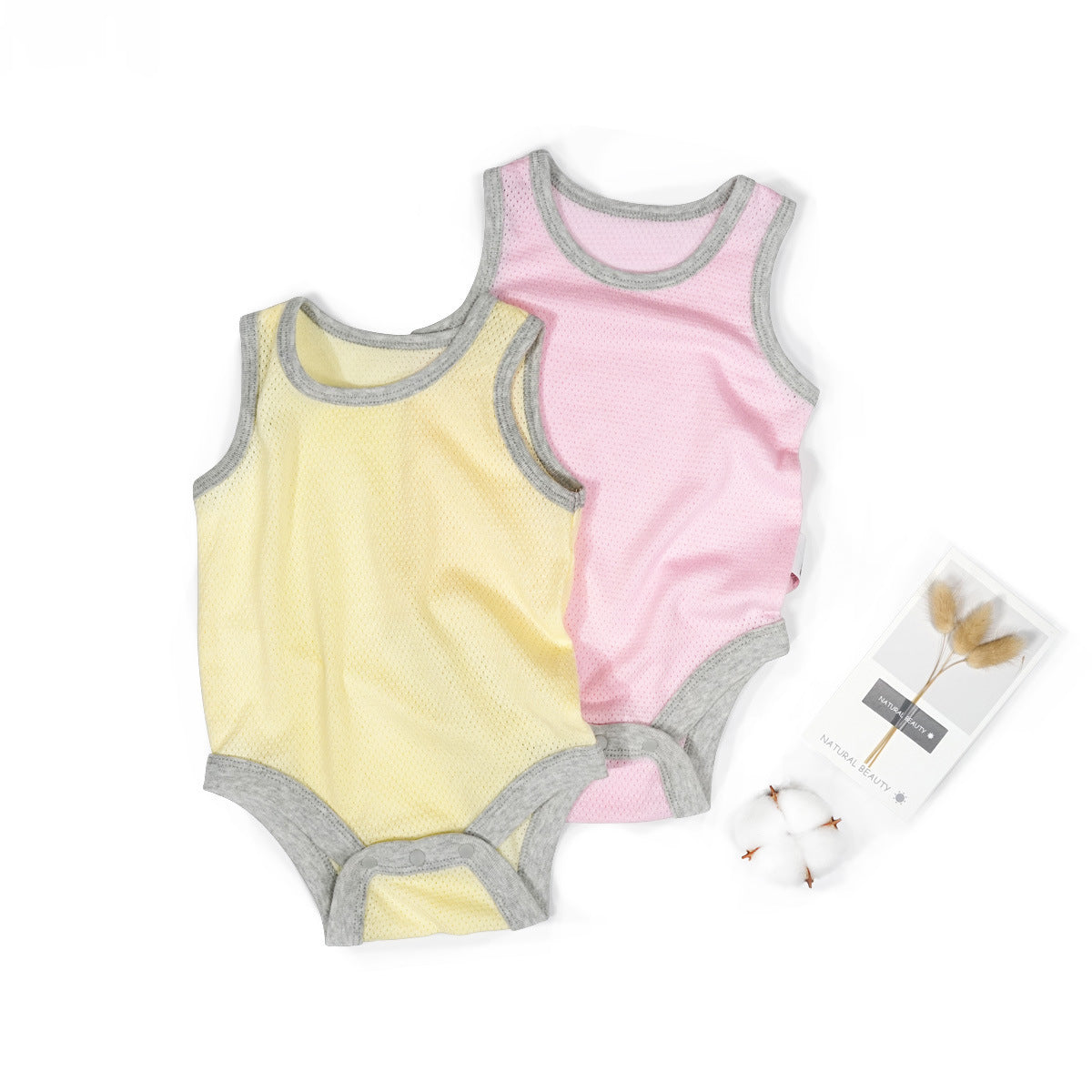 Baby Mesh Bodysuit Vest Hole Hole Cloth Summer Dress Thin Baby Triangle Romper Wrap Fart Crawl Clothes