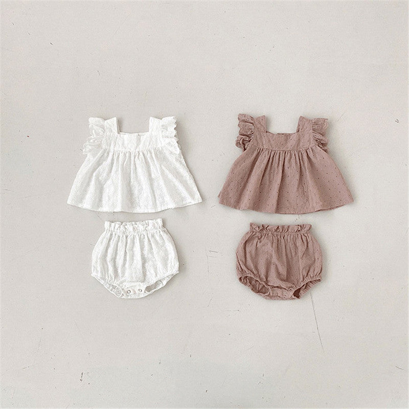 Infant Lace Suit Female Baby Cute Two-piece Suit