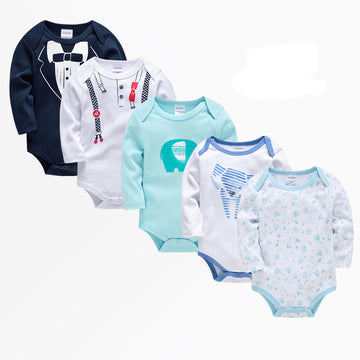 Baby Long-sleeved European And American Newborn Jumpsuit