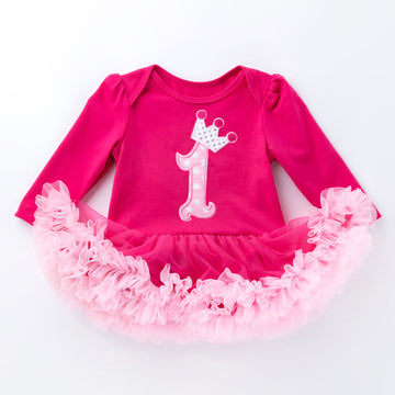 Birthday One-piece Dress Factory Outlet For Baby 0-2 Years Old Festive Romper Dress