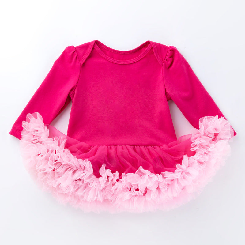 Birthday One-piece Dress Factory Outlet For Baby 0-2 Years Old Festive Romper Dress