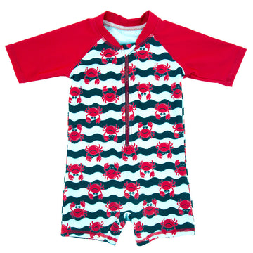 Children's Swimwear New Boys Korean Style Short Sleeves