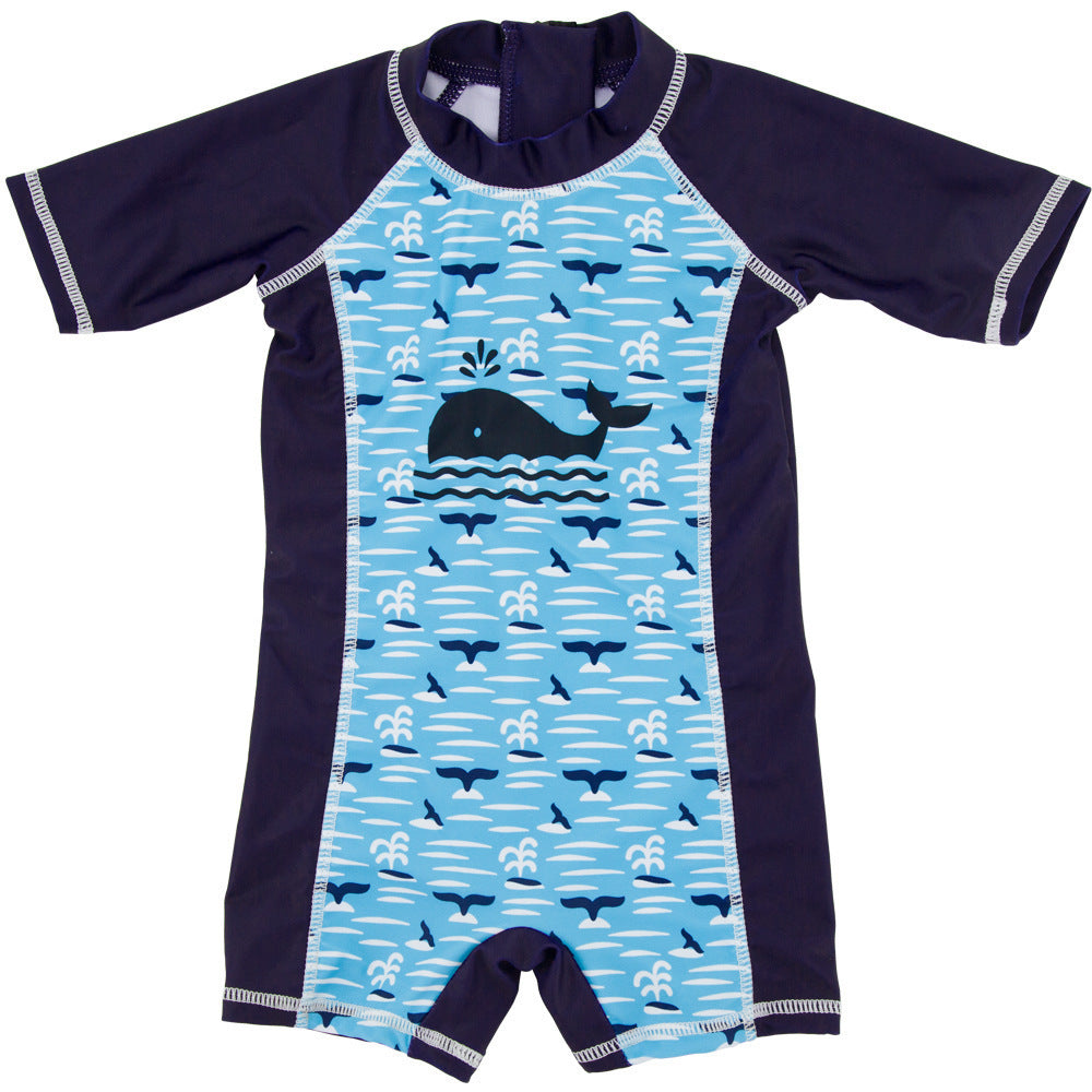 Children's Swimwear New Boys Korean Style Short Sleeves