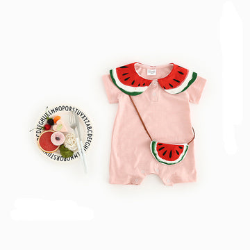 Cute cartoon watermelon baby romper