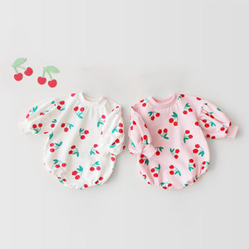 Children's cherry print romper