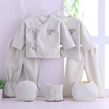 Seven-piece Baby Clothes Color Cotton Newborn Underwear