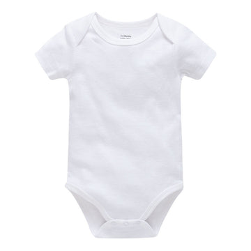 Plain cotton short sleeve newborn clothes