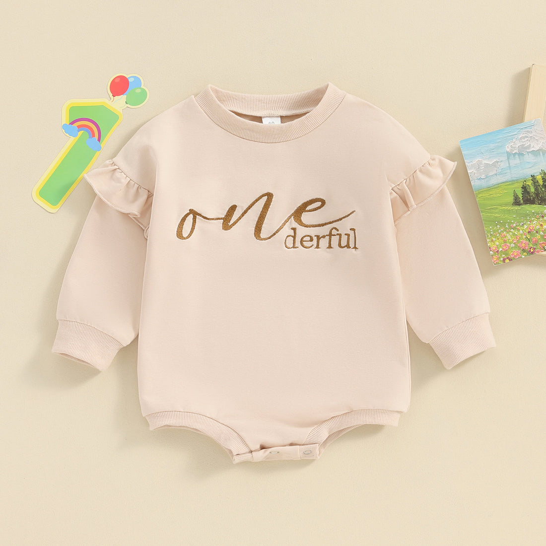 Clothes For Babies Alphabet Embroidery Jumpsuit Long Sleeve Romper