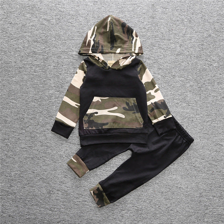 Baby Camo Hooded Suit