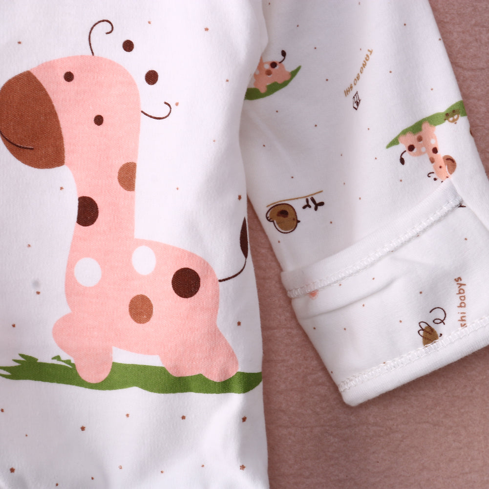 Newborn baby animal print shirt and pants