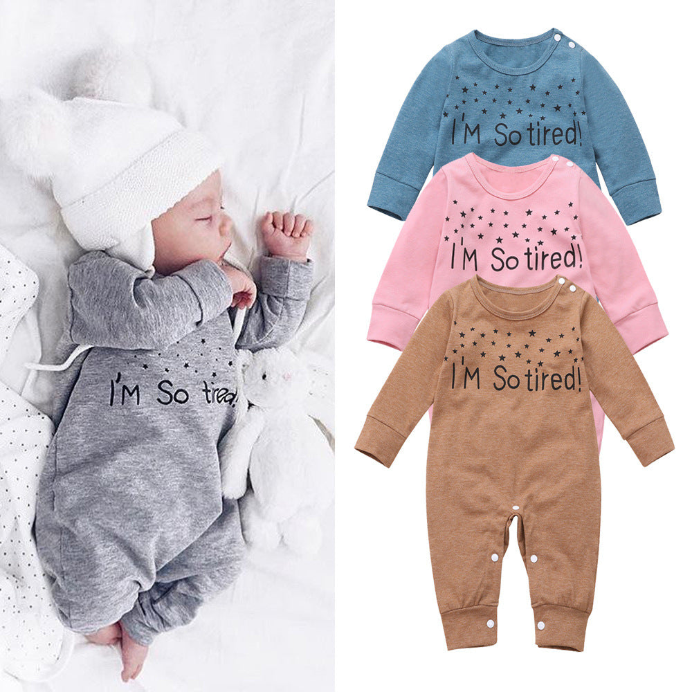 Baby letter long sleeve romper