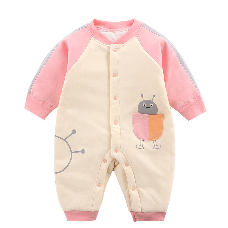 Baby plus cotton warm romper jumpsuit