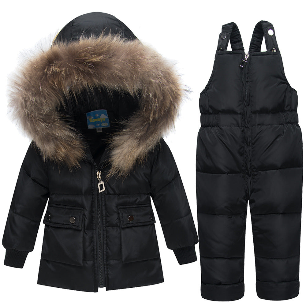 Children's down jacket suit